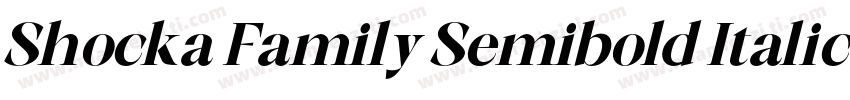 Shocka Family Semibold Italic字体转换